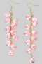 Tiered Flower Bell Charm Drop Earrings