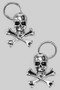 Goth Skull And Crossbones Charm Hoops