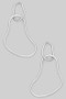 Wavy Tiered Brass Drop Earrings