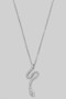 14K Gold Plated Cz Snake Pendant Necklace