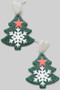 Epoxy Christmas Tree Earrings