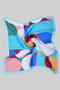 Abstract Geo Shaped Colorful Silky Square Scarf
