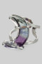 Gothic Colored Crescent Moon Stone Ring