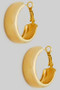 Hollowed Brass Hoop Earrings
