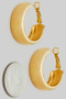 Hollowed Brass Hoop Earrings