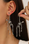 Dangling Skeleton Post Earrings