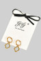 Stainless Steel Hoops With Quatrefoil Charm