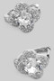 Quatrefoil Cz Charm Hoops