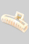 Marbled Acrylic Rectangular Cutout Hair Clip