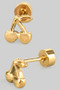 Dainty Screwback Stainless Steel Cherry Studs