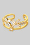 Cz Flower Petal Cutout Stack Ring