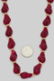 Burgundy Stone Link Necklace