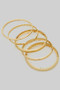 Mixed Texture Four Piece Bangle Set