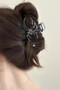 Spider Hair Clip With Stone And Pearl Accents