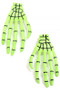 Acrylic Halloween Hands Drop Earrings