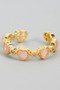 Stone Heart Cz Link Ring