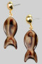 Acrylic Resin Fish Charm Drop Earrings