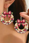 Acrylic Gingerbread Cookie Wreath Drop Earrings