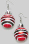 Glitter Frosted Christmas Ornament Earrings