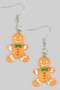 Gingerbread Man Drop Earrings