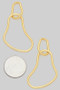 Wavy Tiered Brass Drop Earrings