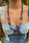 Lavish Blue Stone Long Necklace