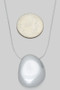 Adjustable Snake Chain Nekclae With Geo Pendant