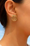 Brass Spiral Post Earrings