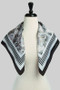 Silky Paisley Houndstooth Print Square Scarf