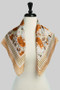 Silky Paisley Houndstooth Print Square Scarf
