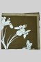 Silky Two Tone Floral Print Square Scarf