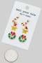 Candy Cane Star Wreath Stud Earring Set