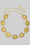 Galloping Horse Medallion Link Chain Belt