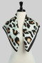 Silky Leopard Print Square Scarf