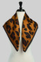 Silky Leopard Print Square Scarf