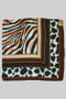 Silky Multi Animal Print Square Scarf