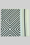 Silky Geometric Black White Print Square Scarf