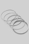 Mixed Texture Five Piece Bangle Set
