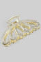 Shell Hair Clip With Rhinestone Pave