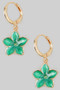 Lovely Lacquered Flower Huggies