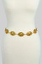 Bull Skull Medallion Link Chain Belt