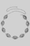 Bull Skull Medallion Link Chain Belt