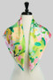 Silky Abstract Garden Print Square Scarf