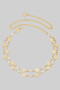 Rhinestone Quatrefoil Charm Layered Chain Belt