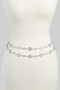 Rhinestone Quatrefoil Charm Layered Chain Belt