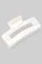 Marbled Acrylic Rectangle Cutout Hair Clip