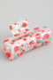 Marbled Acrylic Strawberry Rectangular Hair Clip