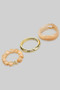 Three Piece Brass Bangle Acrylic Cuff Acrylic Stretch