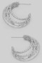 Textured Five Stack Hoop Earrings