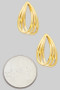 Interlocking Brass Teardrop Earrings